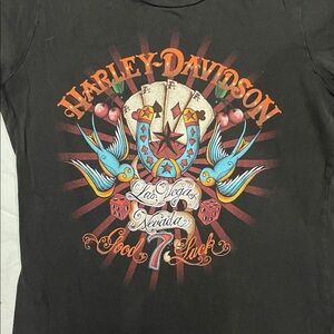 Harley-Davidson Black Tee with Colorful Graphic